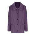 thumbnail image 6 of Patlollav Womens Outwear Jackets Casual Long Sleeve Solid Button Pocket Ladies Cardigan Coats, 6 of 7