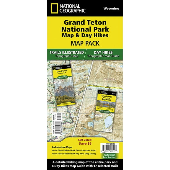 National Geographic Trails Illustrated M Grand Teton Day Hikes and National Park Map [Map Pack Bundle], (Paperback)