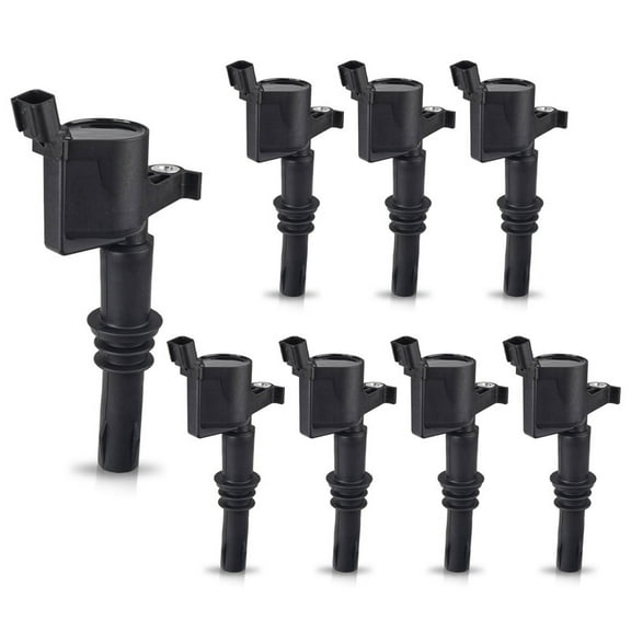 Set of 8 ISA Straight Boot Ignition Coils Compatible with 2004-2008 Ford F150 2005-2009 F250 2005-2008 F350  2005-2008 Expedition 2006-2008 Explorer V8 4.6L 5.4L Replacement for DG511 C1541 FD508