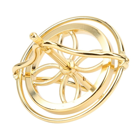 Alloy Gyroscope Stress Relief Fingertip Toy for Adult, Overcome Gravity, Bright Metal Frame, Stainless Steel Shaft, Tempting Gift