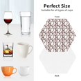 thumbnail image 5 of Leather Coasters with Heat-resistant for Drinks, cute baseball -标题2 Hexagon, 5 of 5