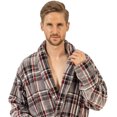 thumbnail image 3 of Men's Soft Plush Fleece Classic or Hooded Robe with Front Pockets, 3 of 7