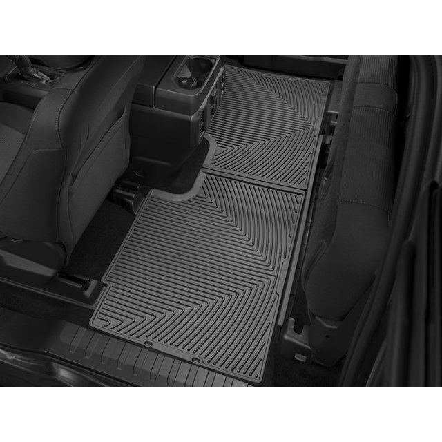 Weathertech Floor Mat W358 All-Weather; Direct-Fit; Deeply Sculpted Channels; Black; Thermoplastic Elastomer TPE; 2 Piece