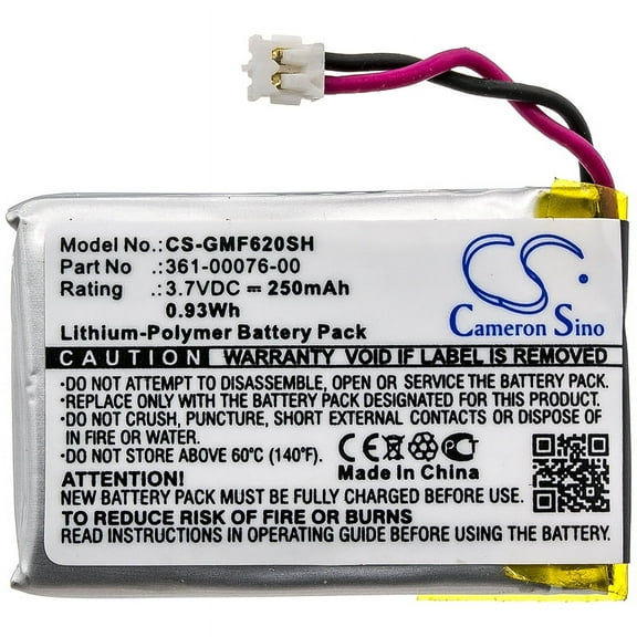 250mAh Garmin 361-00076-00 Battery for Forerunner 620