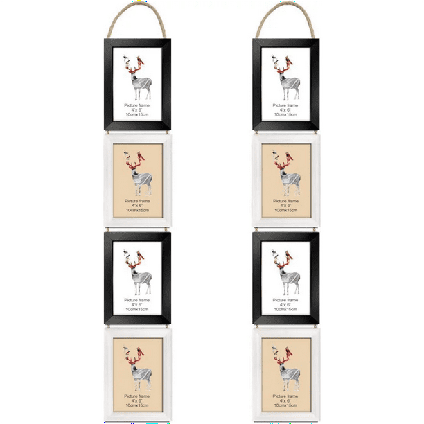 Giftgarden 4x6 Hanging Picture Frames Collage Wall Decor with 8 Opening