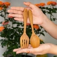 thumbnail image 2 of Rainforest Bowls Classic Teak Wood Utensils 2-Pack, 2 of 5