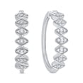 thumbnail image 2 of KATARINA 1/3 cttw Diamond Hoop Earrings in 10K White Gold, 2 of 5