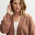 thumbnail image 3 of Juniors' SO® Cloud Mossy Open Cardigan Color: Gray Fox Heather Size: MEDIUM, 3 of 4