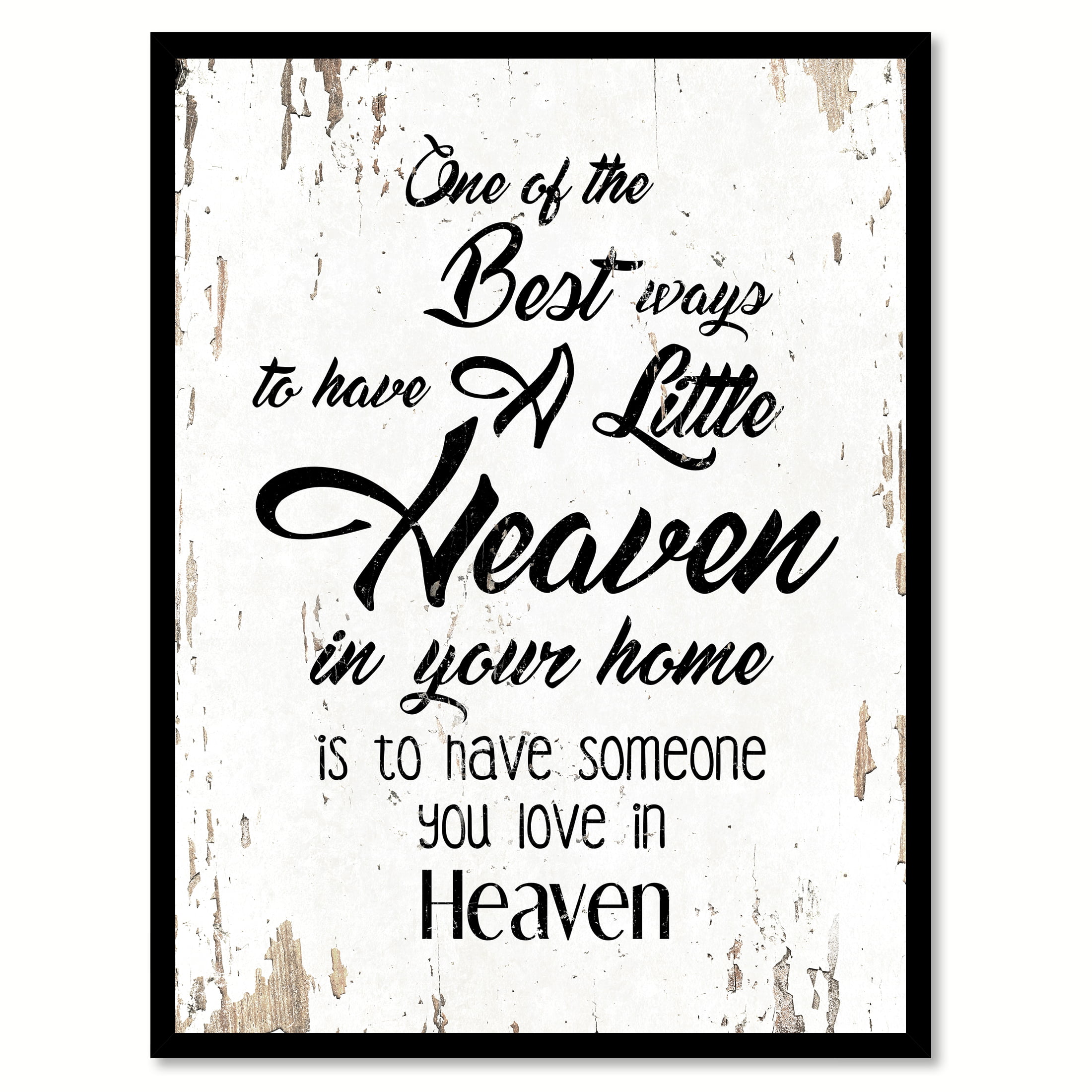 A Little Bit Of Heaven Quote Printed On Watercolour Design Poster For Home 