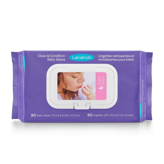 Lansinoh peau sensitve lingettes pour bébés | Infusé avec lanoline