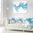 thumbnail image 3 of Designart Blue Water Splashes - Abstract Throw Pillow - 16x16, 3 of 5