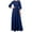 Navy, variant on Elainilye Fashion Dresses for Women 2024 Casual Crewneck Lantern Long Sleeve Pullover Belt Solid Color Dress,Black