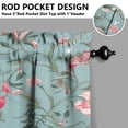 thumbnail image 5 of Pioneer Kitchen Curtains and Valance Set 24 Inch Tier Flowers Teal Curtains Small Drapes for Cafe Living Room Bathroom Farmhouse 3 Pieces Set Rod Pocket, 5 of 6
