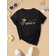 thumbnail image 1 of Casual Round-Neck Short-Sleeve T-Shirt with 'Princess' Print, 1 of 6