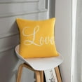 thumbnail image 4 of Yellow Set of 4 Throw Pillow Covers Furry Home Decor Pillow Cases Decorative 18X18 Inches Outdoor Cushion Couch Sofa Cojines Pillowcases Sunshine Happy Love Smile, 4 of 6