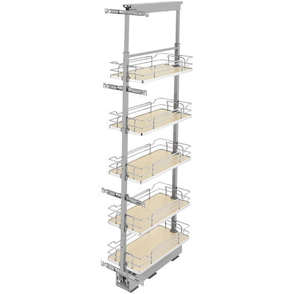 Rev-A-Shelf 5358-10-MP Contemporary 11-9/16"W X 58-1/4"H Soft Close Solid Shelf Pull Out