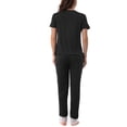 thumbnail image 3 of INSPIRE CHIC Women's Sleepwear V-Neck with Lace Nightwear with Pants Loungewear Pajama Set L Black, 3 of 5