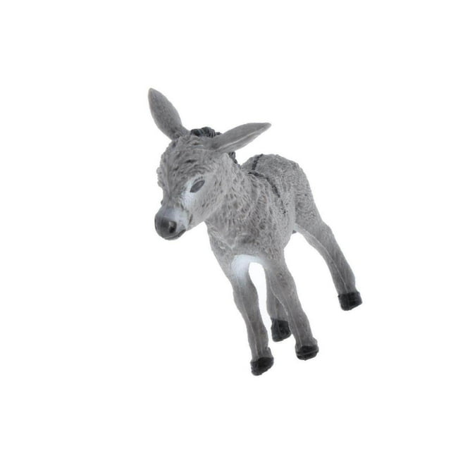 serony Modèle d'Animaux de Simulation Figurine Jouet Éducatif pour Enfants Décor Âne Gris