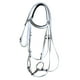 thumbnail image 5 of Brida para caballo con riendas, arnés de cuerda para montar a caballo, cómodo y versátil, de acero inoxidable. blanco 135 cm, 5 of 9