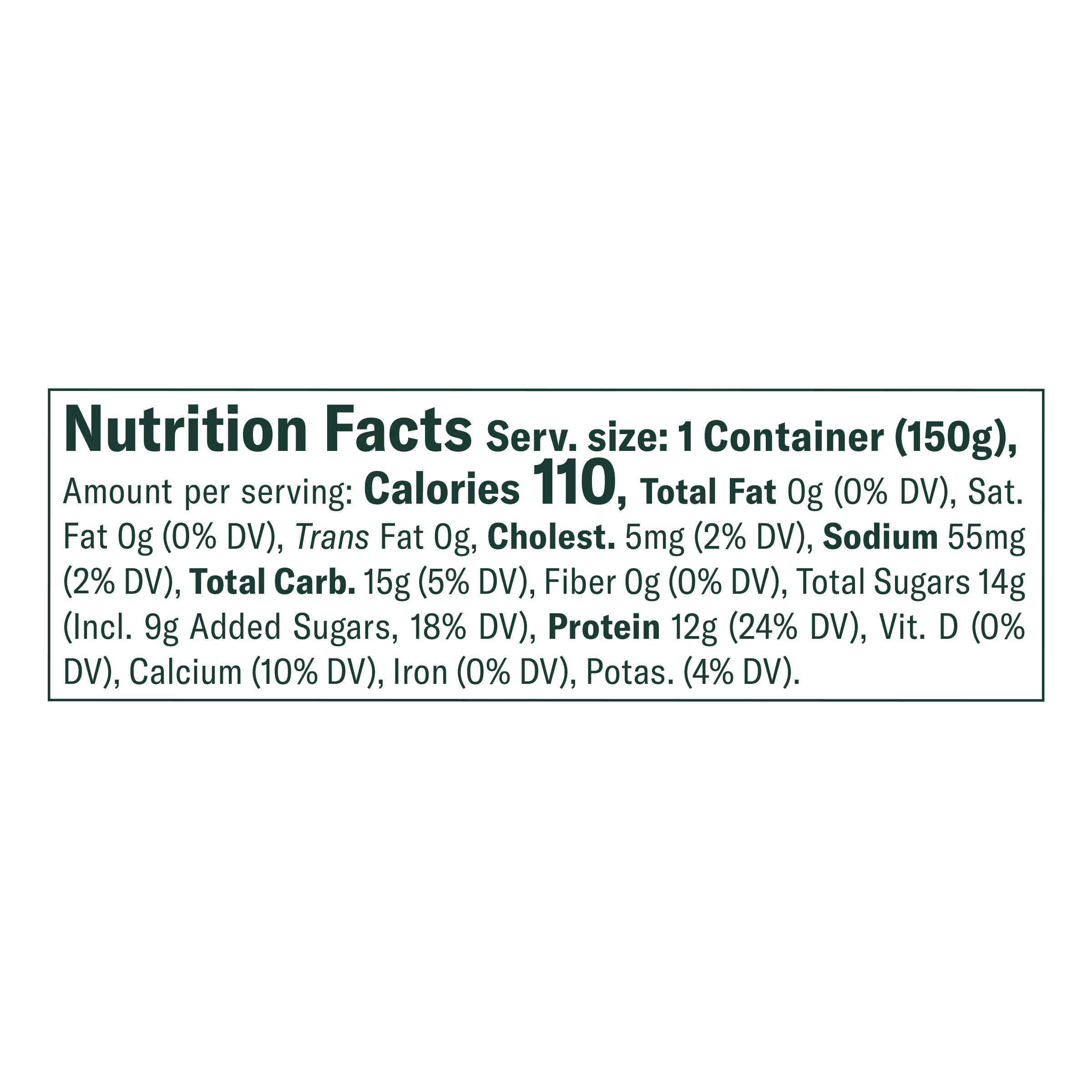 Chobani Non-Fat Greek Yogurt, Vanilla 5.3 oz Cup