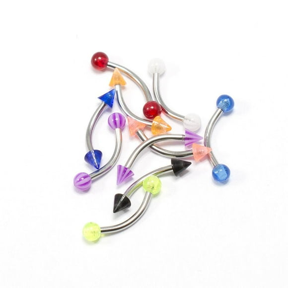 Eyebrow Ring Cartilage Piercing Jewelry 10 Pack Surgical Steel 16G Tragus Helix