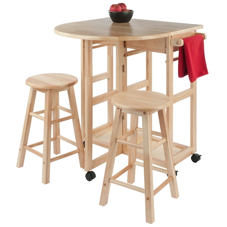 Winsome, Kitchen Storage Table Set, RRK150, Natural Finish