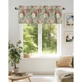 thumbnail image 5 of Retro Pink Red White Flowers Valances for Windows,Kitchen Valance Rod Pocket Short Curtain,Country Floral Art Valance Curtain Window Valances for Bedroom Living Room 42x12in, 5 of 9