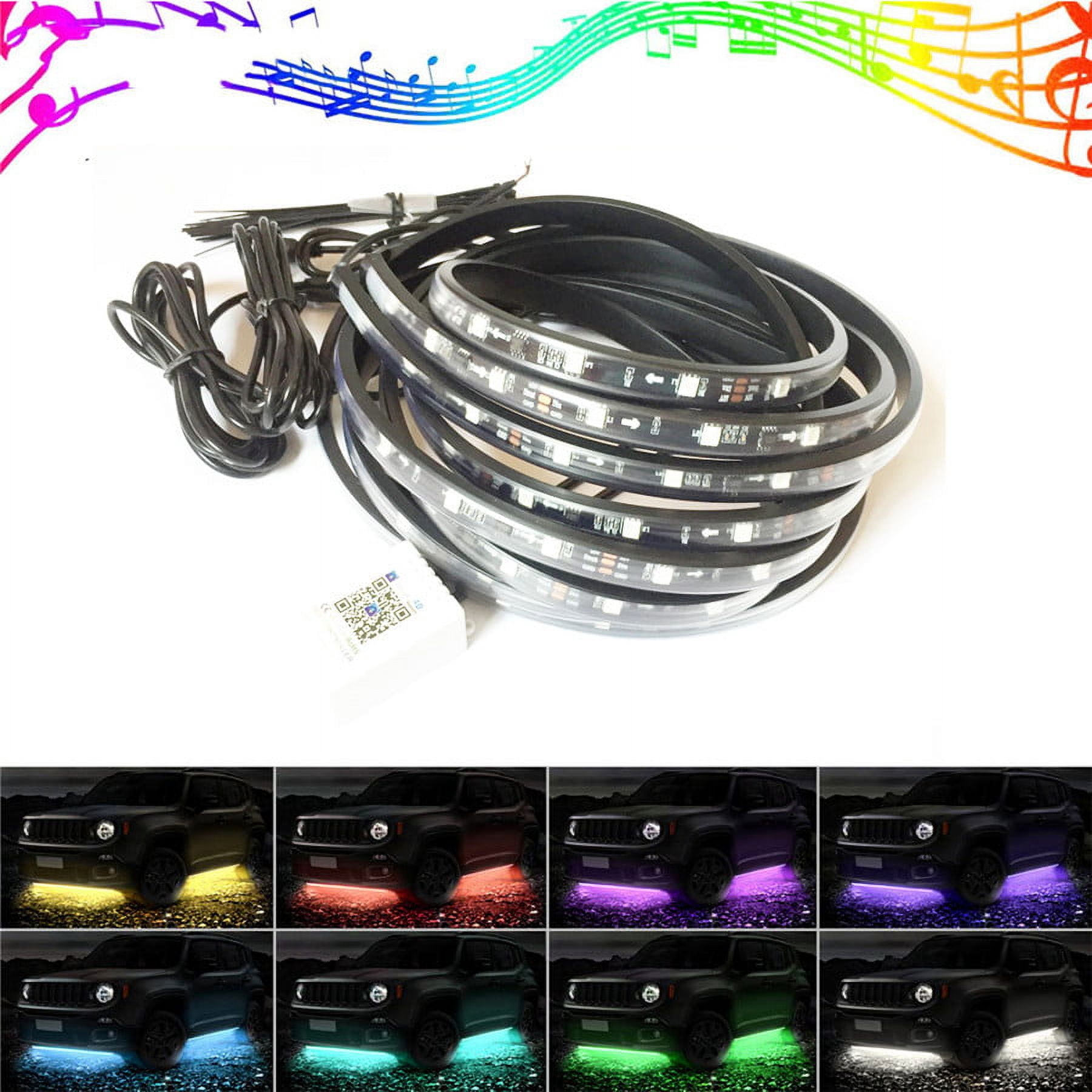 Zyutaosan 4X Flexible Colorful Chassis Lamp 5050 Smd Led Light Strip 210 Model App Control