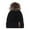 Black, variant on Warm Windproof Hat Women's Knit Thicken Wool Solid Fashion Cap Baseball Caps Womens