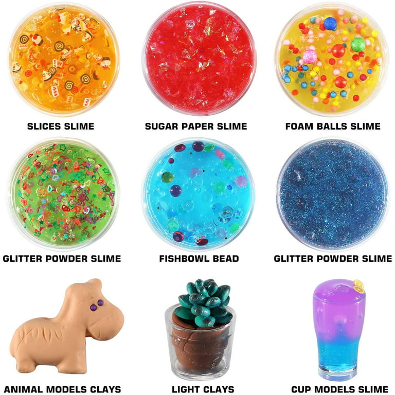8pcs Slime Making Kit For Girls Boys Kids 3-12, DIY Clay Slime Set Toys,  Colorful Soft, Birthday Gift
