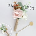 thumbnail image 4 of Boutonniere de novio artificial Qarigey Blanco lechoso Type3 NO3, 4 of 6