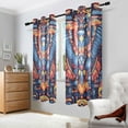 thumbnail image 2 of Yayeee Window Curtains Set of 2 for Living Room Light Filtering 63"x42", Blue Abstract Eagle, 2 of 7