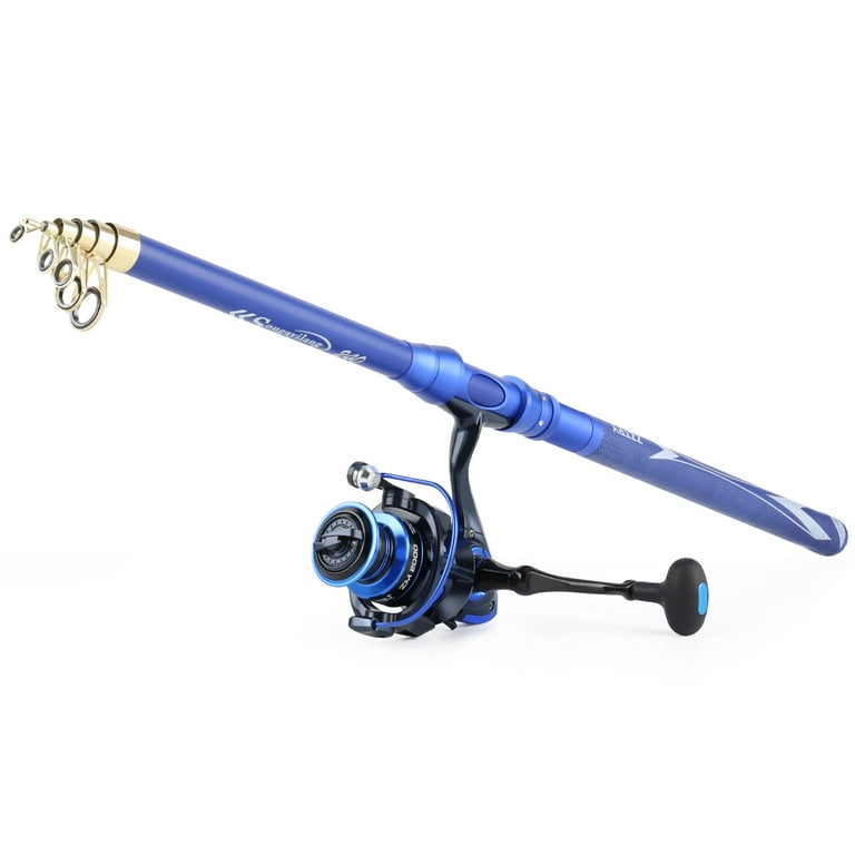 Sougayilang Spinning Fishing Rod and Reel Combo Telescopic Pole and Smooth  Reel for Perch Carp Fishing
