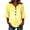 Yellow, variant on Women's Gradient Color 3/4 Sleeve V Neck Top, Button Decor Loose Relaxed Fit with Ruffle Cuffs, for Summer Casual Daily Outfits or Vacation Light Violet