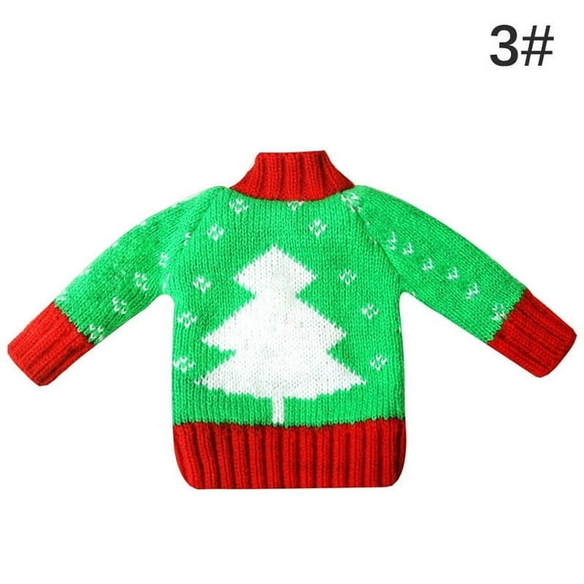 MesaSe Christmas Bookshelf Elf Doll Mini Sweater Baby Fairy Clothes Costume Decor
