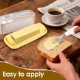 thumbnail image 4 of 7'' Art Butter Dish with Lid Classic Covered Butter Container For Countertop Multi-Purpose Preserving Serving Dessert Tray Bowl Dishwasher Safe, 4 of 13