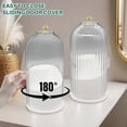 thumbnail image 5 of Makeup Brush Holder with Lid Cosmetic Tools Organizer 360 Rotating Waterproof Dustproof Make Up Brushes Storage for Vanity Bathroom Countertop, 5 of 8
