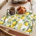 thumbnail image 3 of Summer Lemon Flower Placemats Set of 6, Country Vintage Watercolor White Floral Non-Slip Place Mats Washable Table Mats for Kitchen Dining Table Decorations Indoor/Outdoor, 3 of 9