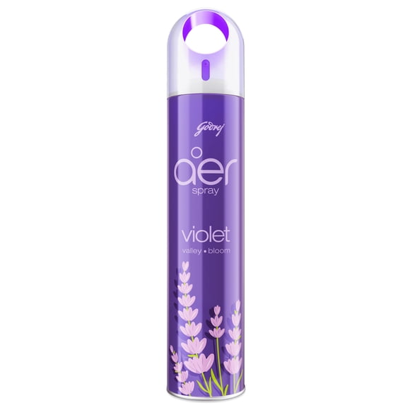 Godrej Aer Fresh Violet Valley Bloom Home Fragrance Spray, 220 ml, Désodorisant d’ambiance pour les odeurs