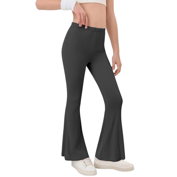 Girls Bootcut Flare Leggings High Waisted Stretchy Active Pants Yoga Bell Bottoms with Pockets Y2k School Uniform Sweatpants