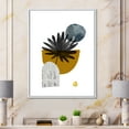 thumbnail image 2 of Designart 'Abstract Geometry Shapes and Tropical Palm Leaf I' Modern Framed Canvas Wall Art Print, 2 of 5