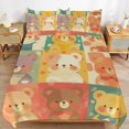 thumbnail image 6 of 3 Pcs Soft Bedding Set, Includes 1 Duvet Cover with Zipper And 2 Pillow,Shams Cartoon Cute Bear Full(79"×90"), 6 of 8