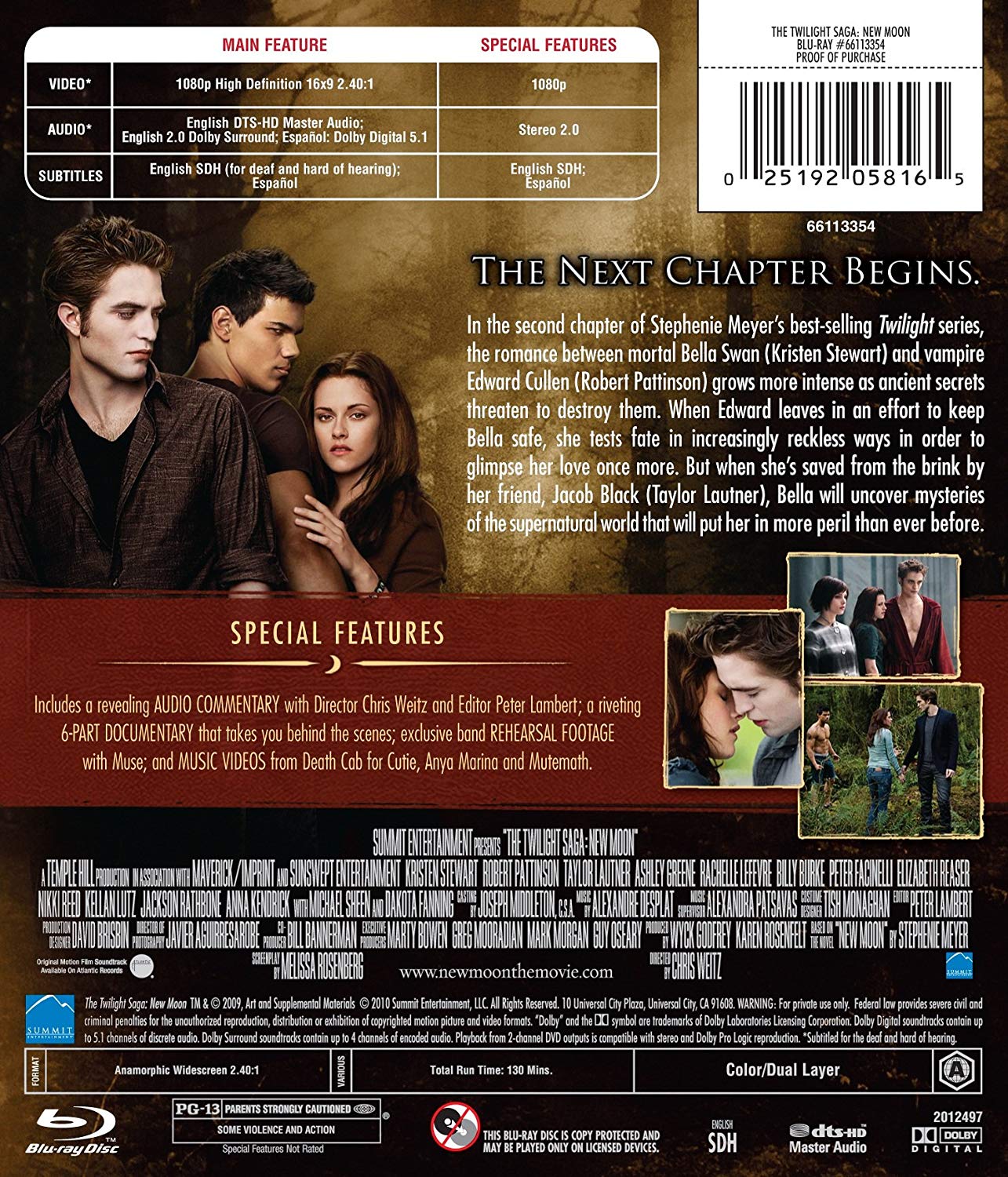 The Twilight Saga: New Moon (Blu-ray), Summit Inc/Lionsgate, Drama - image 2 of 2