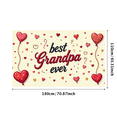 thumbnail image 6 of LUUFILx Best Grandpa Ever Backdrop Banner Grandfather Day Party Decorations Heart Design Background for Birthday Celebration Event Photography Props, 6 of 8