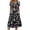 Black Flower, variant on Zeagoo Summer Dresses for Women 2025 Casual Midi Dress A Line Pleated Sundress Short Sleeve Dress Flare Sundress