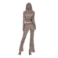 thumbnail image 5 of Forever 21 Women's Leopard Print Zip-Up Hoodie, Dramatic Embroidery for Cozy Everyday Layering & Going Out, XS, 5 of 6