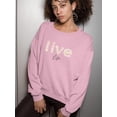 thumbnail image 2 of Live Life Daisy Lettering Sweatshirt Women -Image by Shutterstock, Female 3X-Large, 2 of 4