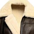 thumbnail image 3 of Holiday Clearance! S LUKKC LUKKC Jackets for Men, Plus Size Leather Fleece Lined Bomber Jacket Winter Vintage Motorcycle Biker Jacket Lapel Long Sleeve Hoodless Casual Thick Outwear Aviator Coat, 3 of 4