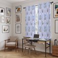 thumbnail image 5 of Spring Floral Kitchen Curtain for Berdoom Living Room Cafe 72 Inch Length, Retro Flowers Leaves Botanical Light Blue Tiers Curtains Light Filtering Drapes Window Treatment 2 Panels 52"Wx72"L, 5 of 8
