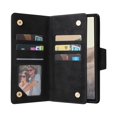 thumbnail image 3 of Decase Google Pixel 8A Wallet Phone Case,Soft PU Leather Magnetic Clasp Purse Folio Flip Cover with Zipper Pocket Wristband Strap for Women Men,for Google Pixel 8A,black, 3 of 7